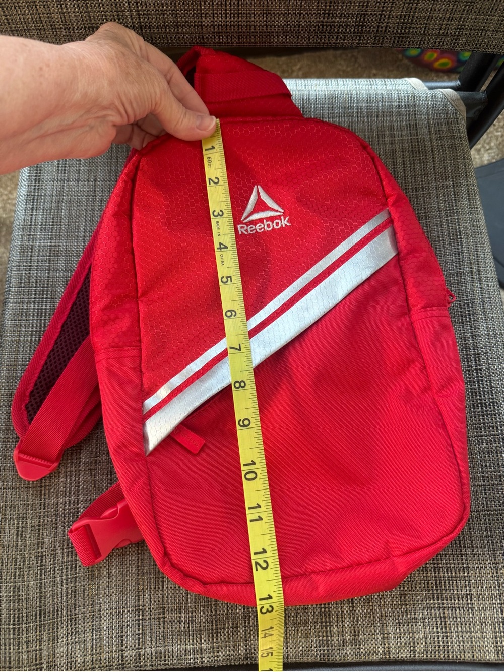 Reebok Sling Mini Backpack Red & White - Picture 11 of 16